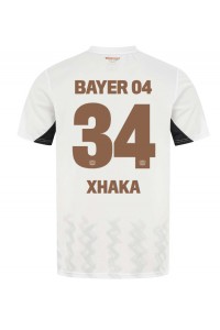 Bayer Leverkusen Granit Xhaka #34 Voetbaltruitje Uit tenue 2024-25 Korte Mouw